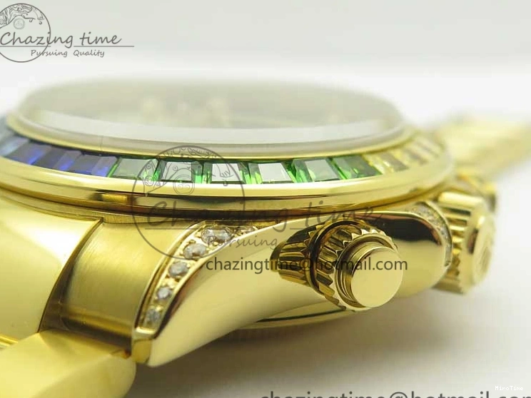 MiroTime 0307 Daytona 116589RBOW YG Rainbow Crystal BLF Best Edition Black Dial on YG Bracelet A ZeroBulk 3352